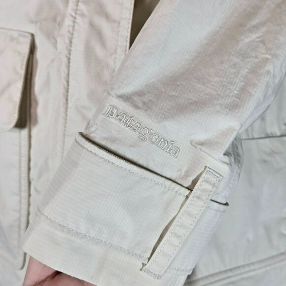 Patagonia Torrentshell Trench Coat Rain Jacket Style 27196 Womens XL Ivory White - Picture 9 of 16